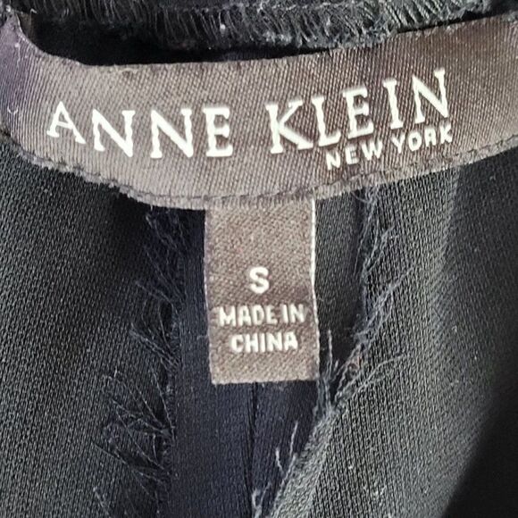 Anne Klein High-rise Wide Leg Dress Pants S Black Elastic Waist Cocktail Evening - Picture 10 of 12
